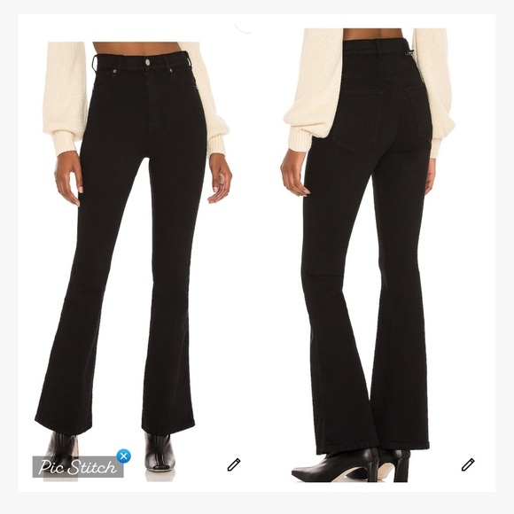DrDenimJeans Moxy Flare in Black - Picture 1 of 10
